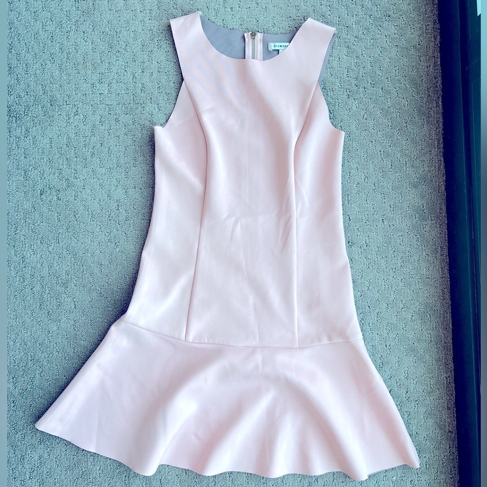 Glamorous Baby Pink Peplum Dress